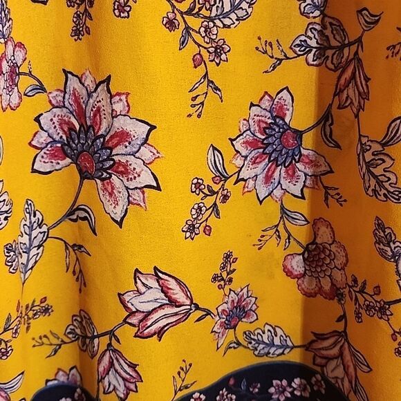 New Liz Claiborne Yellow Springy Blouse XL - Picture 4 of 8